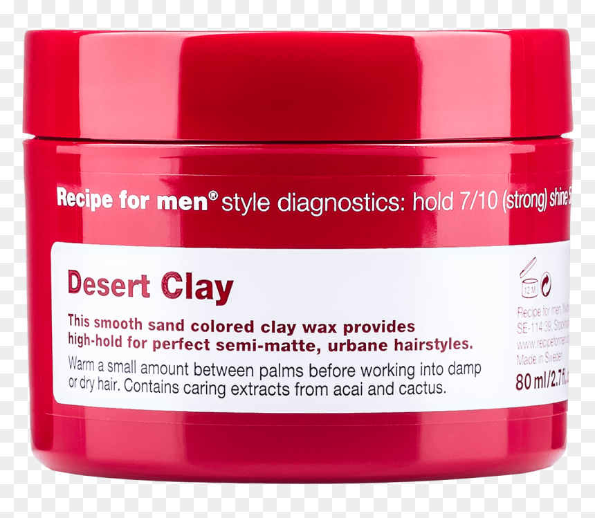 Recipe For Men Desert Clay 80ml - Recipe For Men Ultra Soft Beard Balm 80ml, HD Png Download - png hairstyles for men