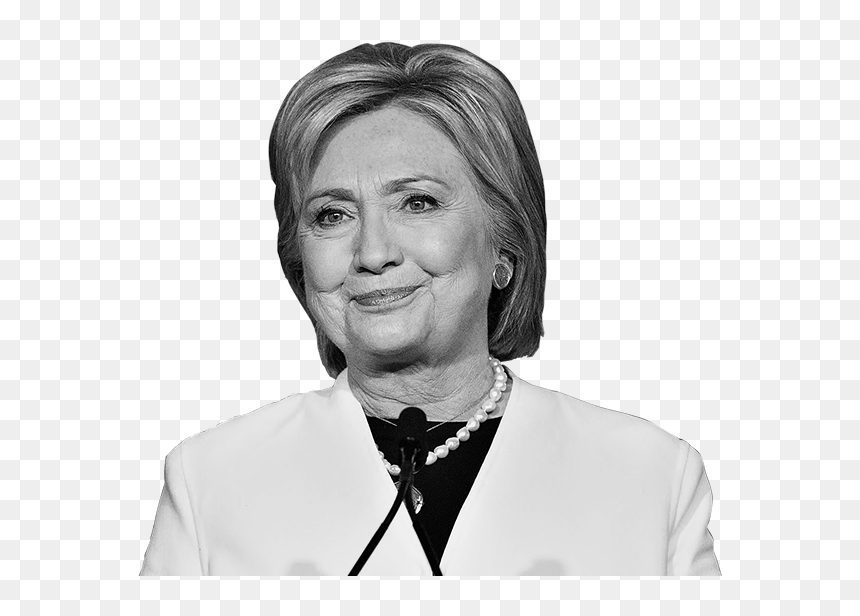 Hillary Clinton - Hillary Clinton Black And White, HD Png Download - happy woman face png