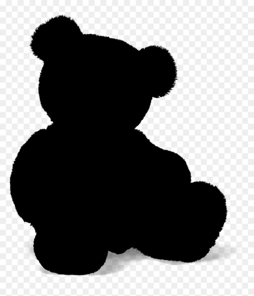 Bear Silhouette - Transparent Teddy Bear Silhouette, HD Png Download - bear doll png