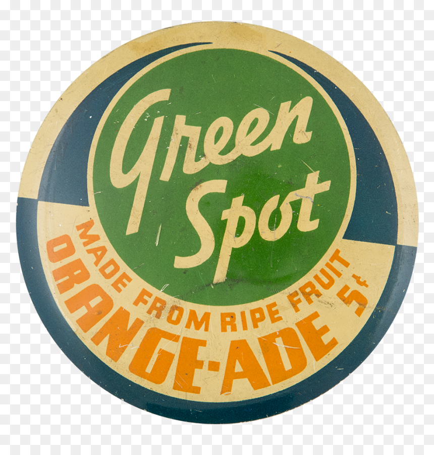 Green Spot Orange-ade Advertising Button Museum - Circle, HD Png Download - green submit button png
