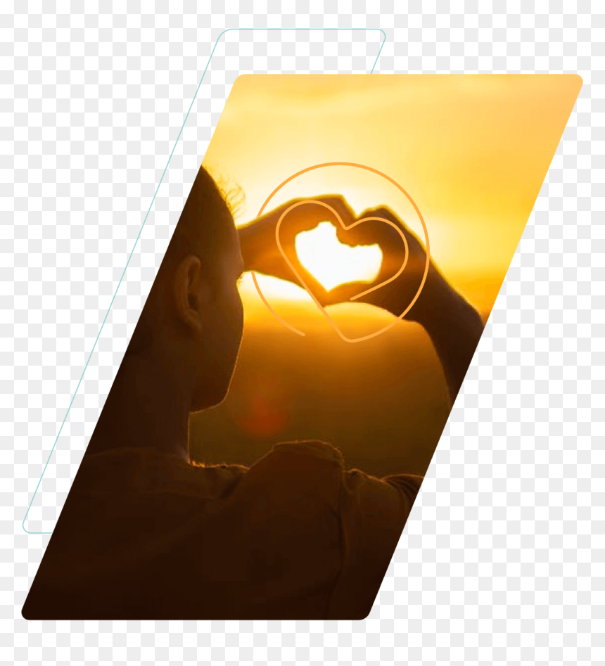 Woman Making The Heart Sign With Her Hands And The - Heart, HD Png Download - heart sign png