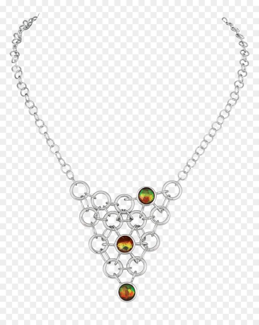 Akila Sterling Silver Drape Necklace By Korite Ammolite - Necklace, HD Png Download - jewellers necklaces png