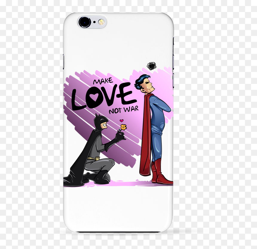 Coque 3d Iphone 6 Make Love Not War De Teeshirt-design - T-shirt, HD Png Download - superman 3d png