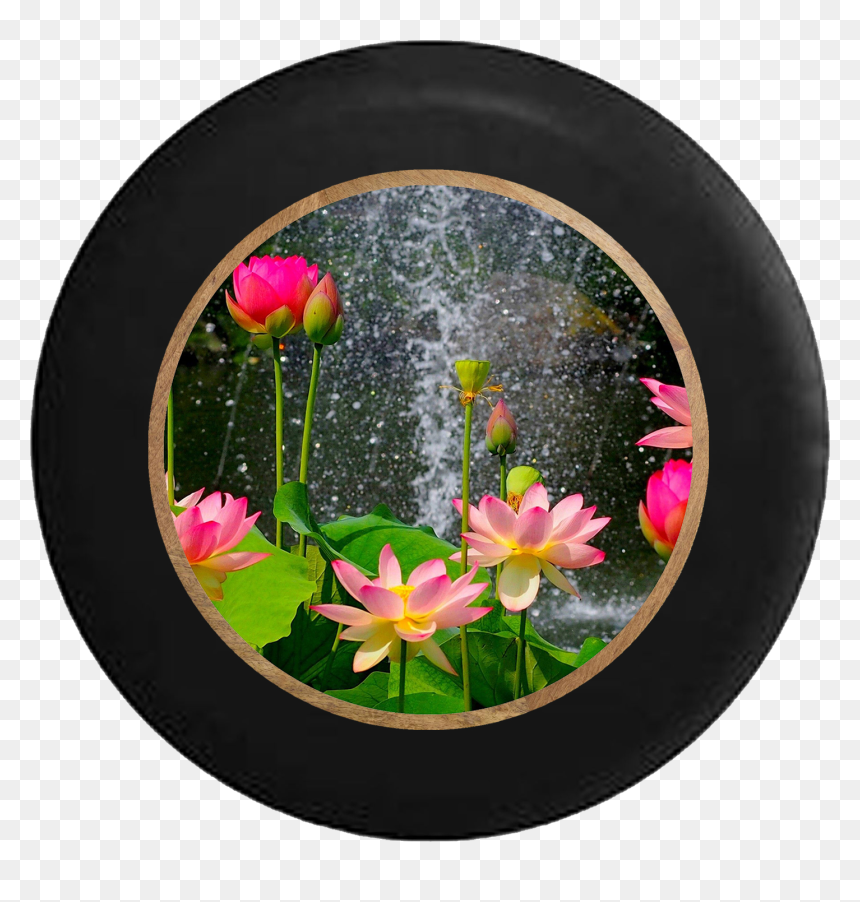 Lotus Blossom Waterfall Rain Flowers Jeep Camper Spare - Lotus Beautiful Flower Nature, HD Png Download - flowers rain png