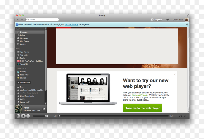 I"ve Clicked That "restart Spotify - Multimedia Software, HD Png Download - play now button png