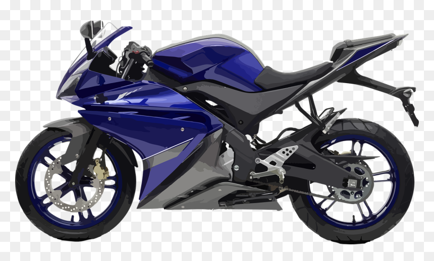 Motorcycle - Yamaha Yzf R125 2008, HD Png Download - motorbike png images