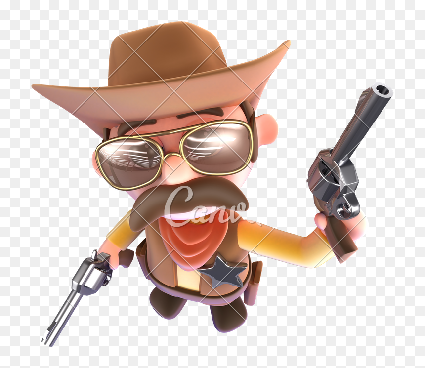 Cartoon Cigar Png -cowboy Cartoon Images - Cartoon Shooting In The Air, Transparent Png - png images of cartoons