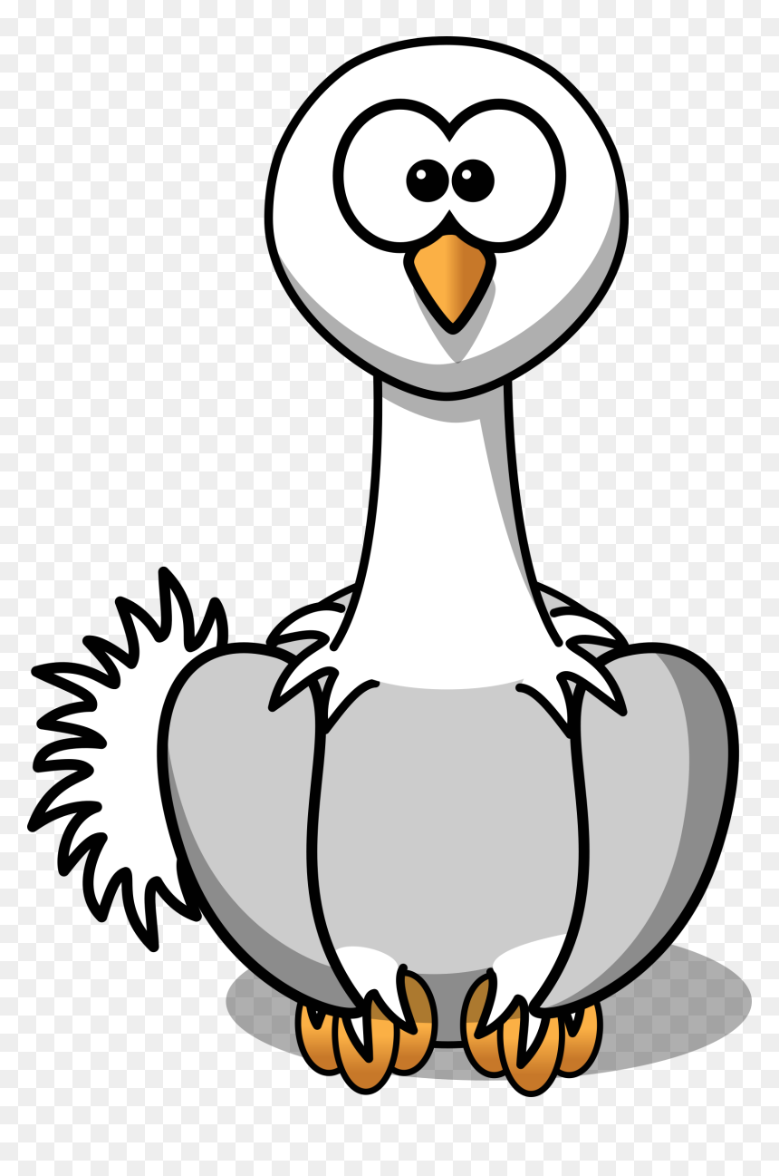 Cartoon Ostrich Clipart, HD Png Download - png images of cartoons