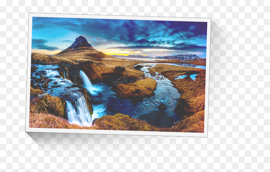 Clip Art Kirkjufell Waterfall - Iceland Wall Murals, HD Png Download - waterfall png images