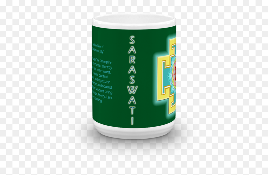 Saraswati"s Yantra Mug - Coffee Cup, HD Png Download - saraswati symbol png