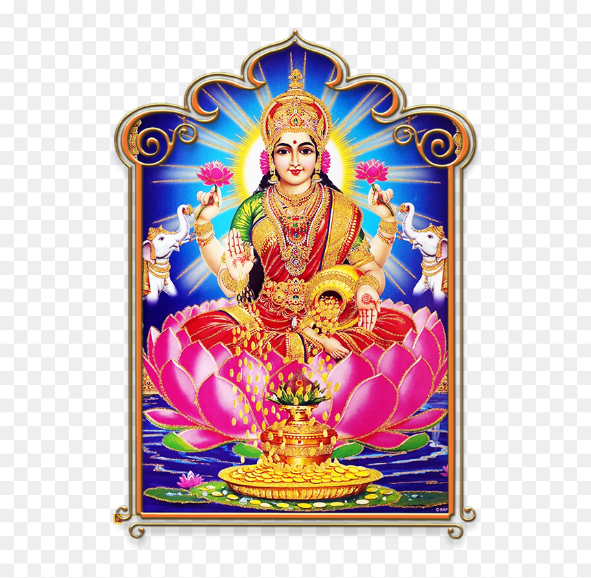 3 G Lakshmi - Stained Glass, HD Png Download - maa lakshmi png