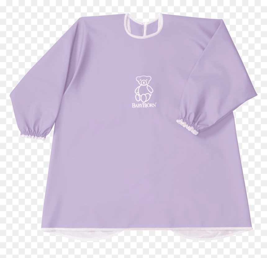 Babybjorn Long Sleeve Bib Purple, HD Png Download - kids clothes png