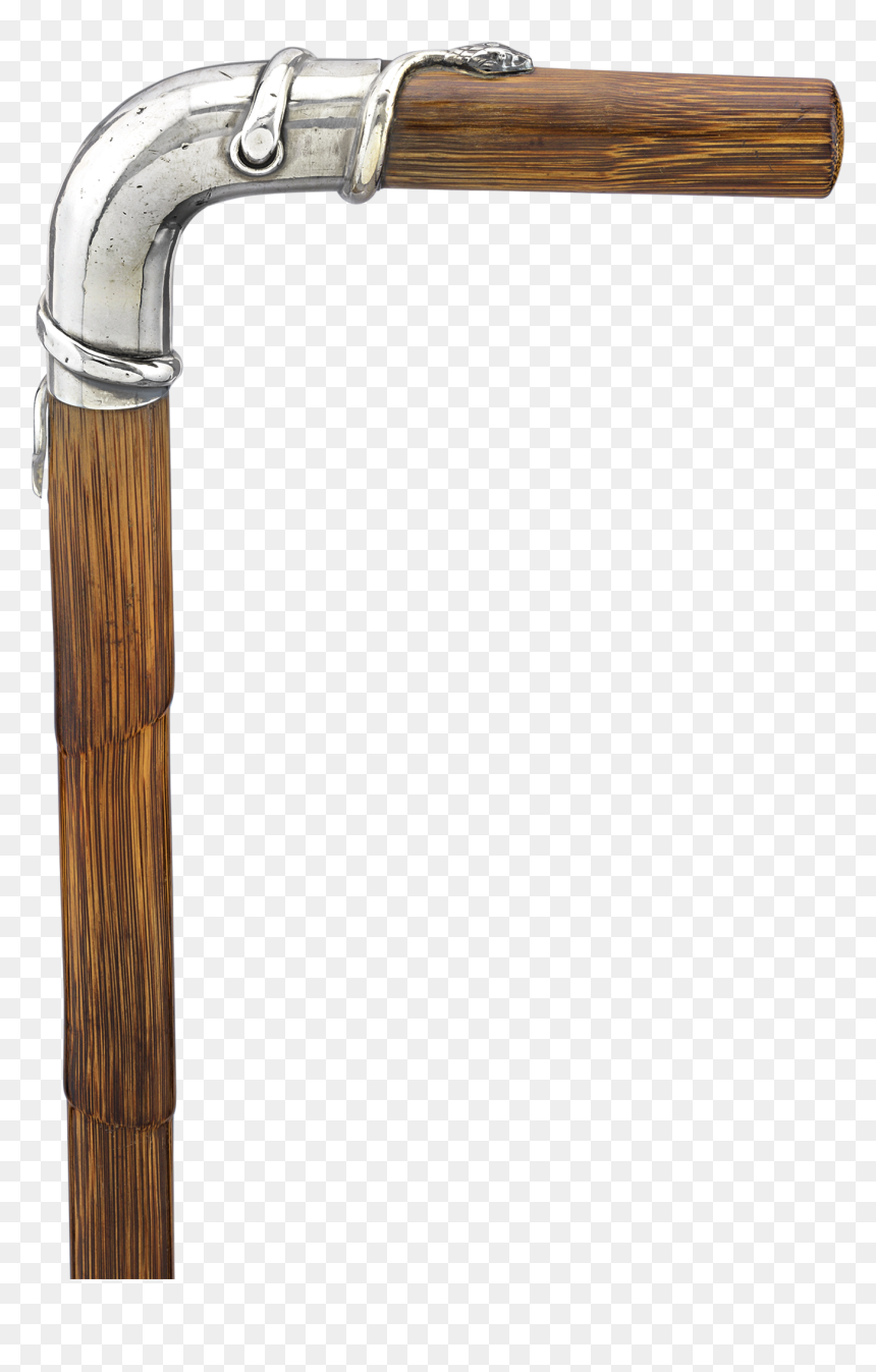 Silver Snake Bamboo Cane - Firearm, HD Png Download - bamboo sticks png