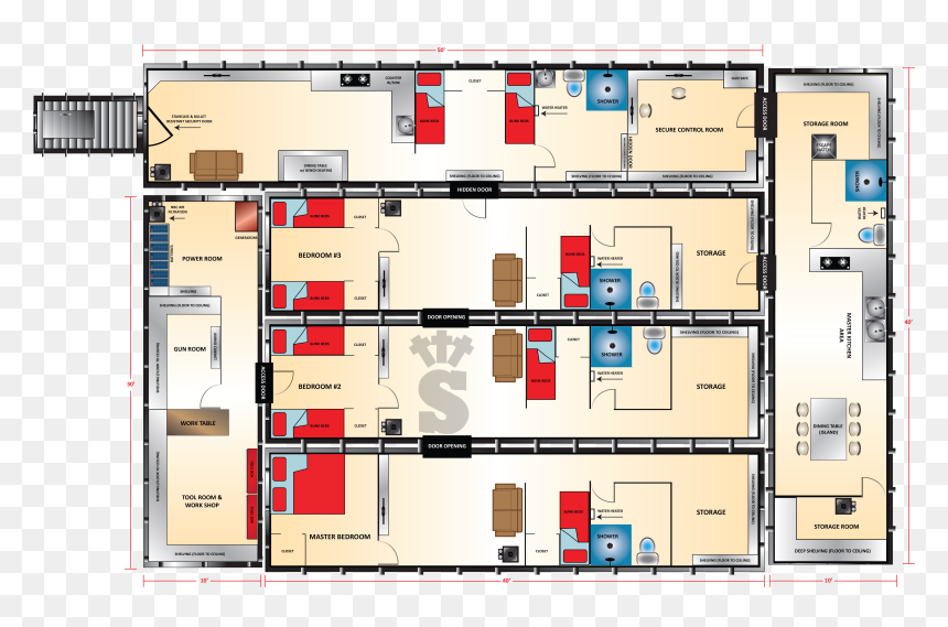 Floor Plan, HD Png Download - bunker png