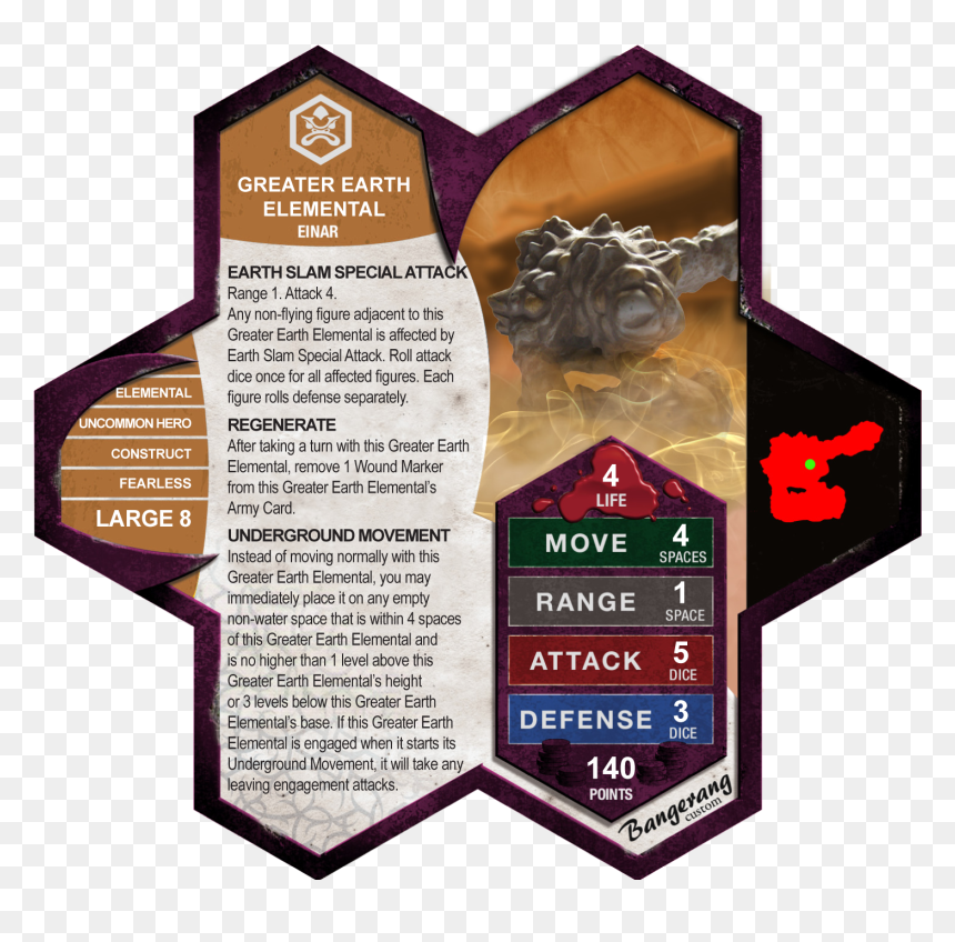 Mind Flayer Mastermind Heroscape, HD Png Download - earth elemental png