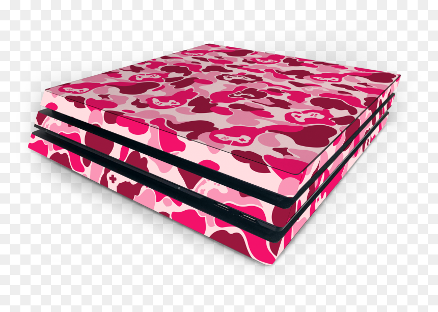 Sony Ps4 Pro Pink Game Camo Skin - Ps4 Pro Bape Skin, HD Png Download - ps4.png