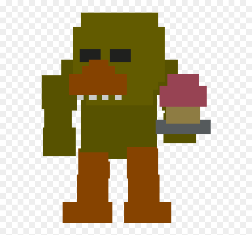 8 Bit Chica The Chicken By Thef5deviants-dalx3no - Fnaf 3 Minigame Freddy, HD Png Download - fnaf chica png