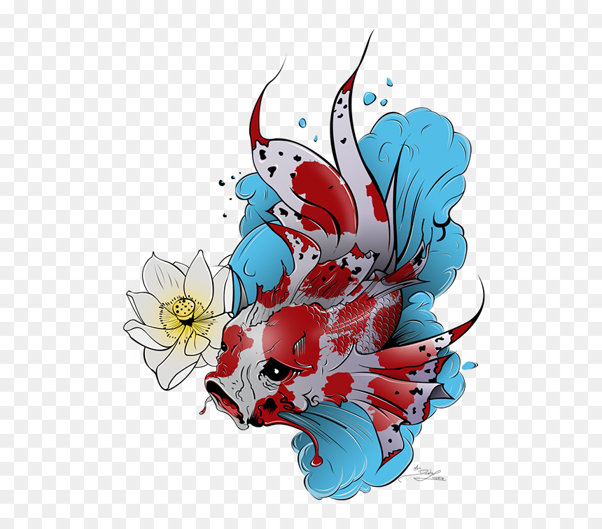 Transparent Koi Fish Png - Illustration, Png Download - tumblr png yin yang