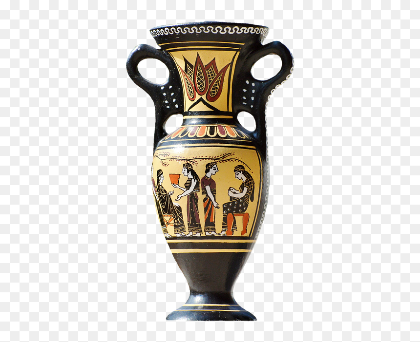 Amphora, Clay Pot, Zweihenkliges Pottery, Antique Vases - Artesanias De Segovia España, HD Png Download - pottery png