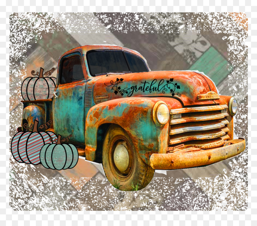 Fall Pumpkin Truck, HD Png Download - classic truck png