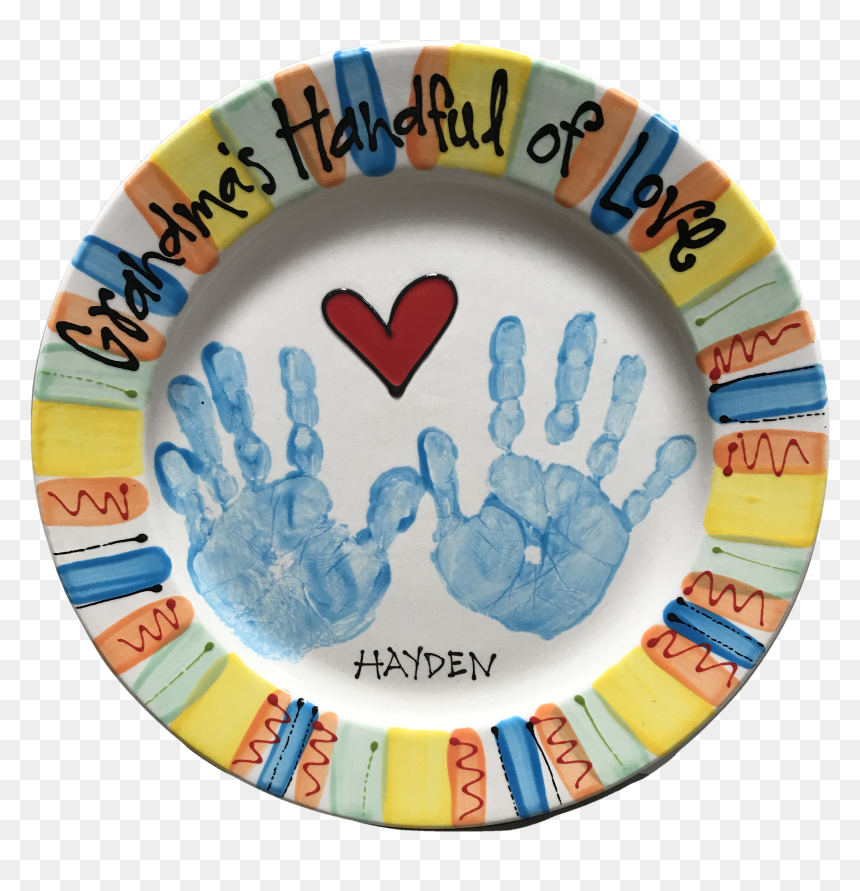 Hand Print Plate Painted At As You Wish Pottery - Portable Network Graphics, HD Png Download - pottery png
