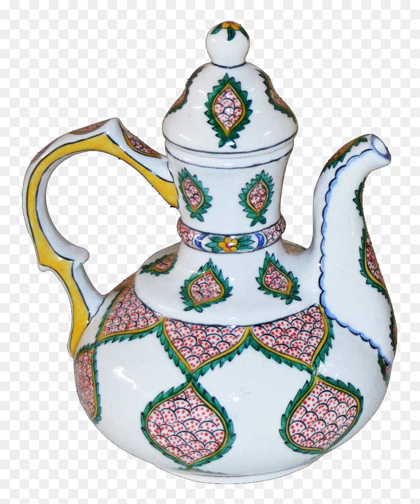 Iznik-pottery - Teapot, HD Png Download - pottery png