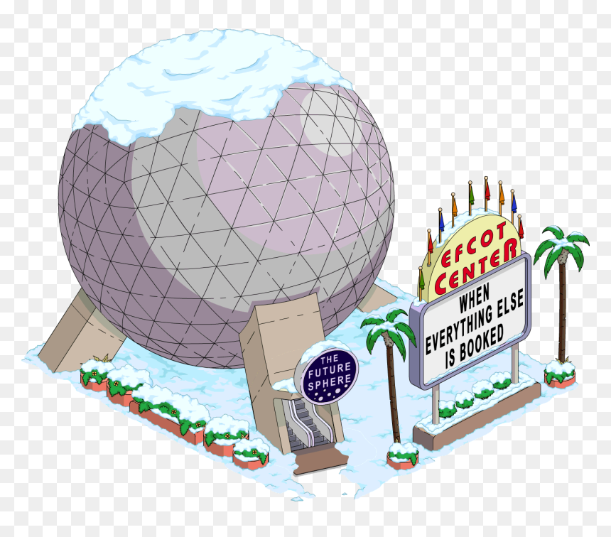 Tapped Out Efcot Center, HD Png Download - epcot ball png