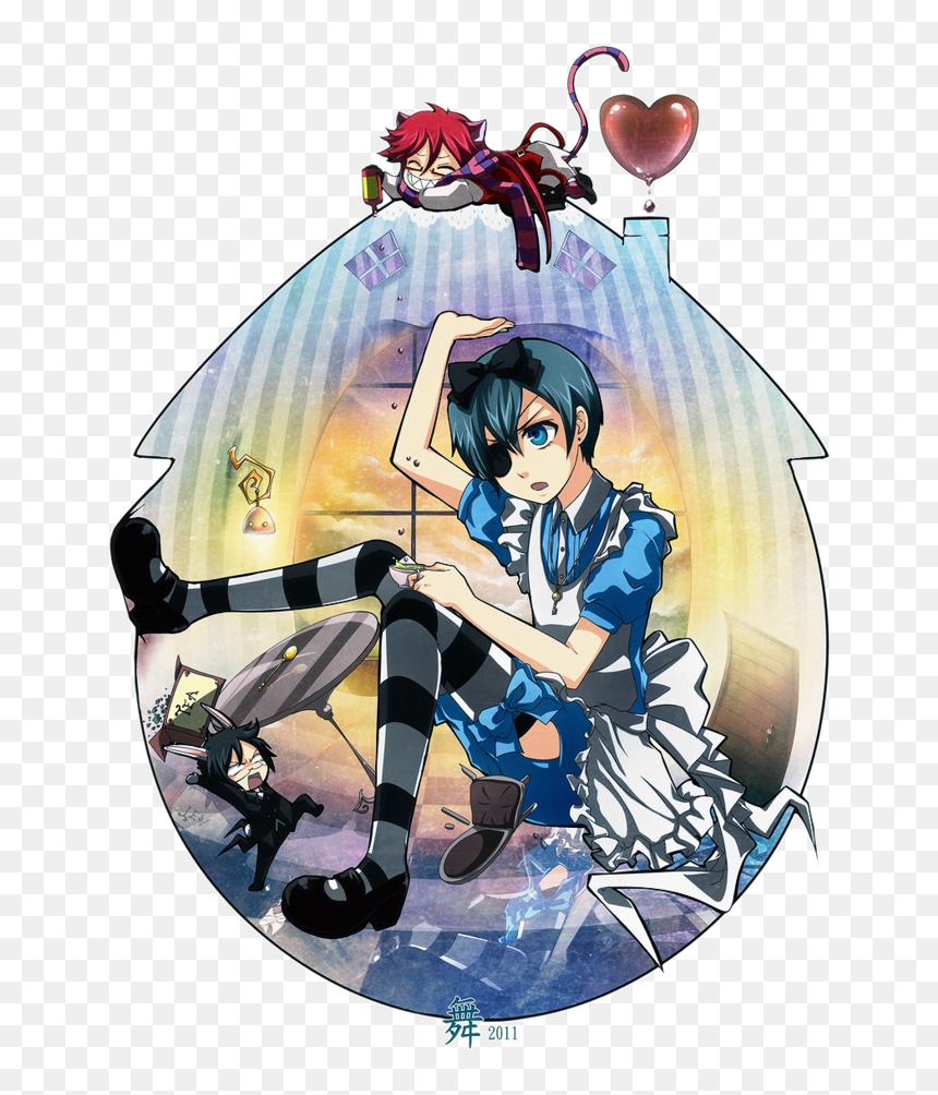 Black Butler, HD Png Download - alice in wonderland characters png