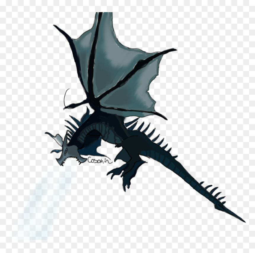 Dragon,fictional Character,mythical Creature,illustration - Dragon, HD Png Download - skyrim character png