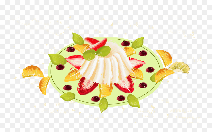 Plato Fruta Pastel Ensalada Png Y Psd - Dibujos De Frutas En Platos, Transparent Png - ensalada png