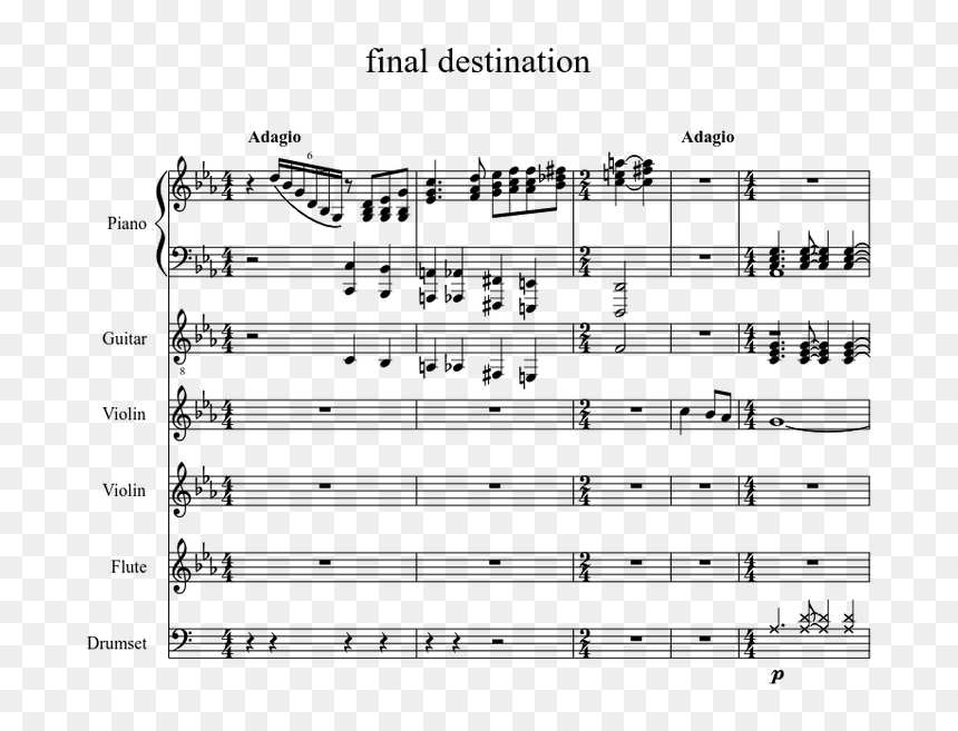 Sheet Music, HD Png Download - final destination png