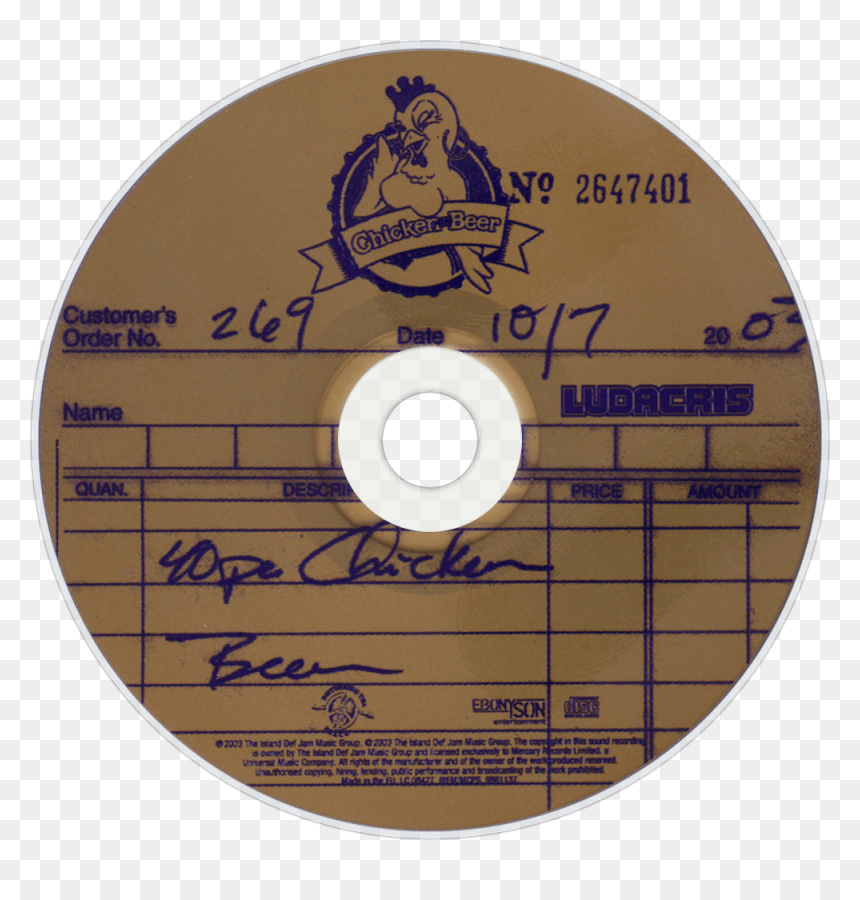 Ludacris Chicken N Beer Cd, HD Png Download - ludacris png