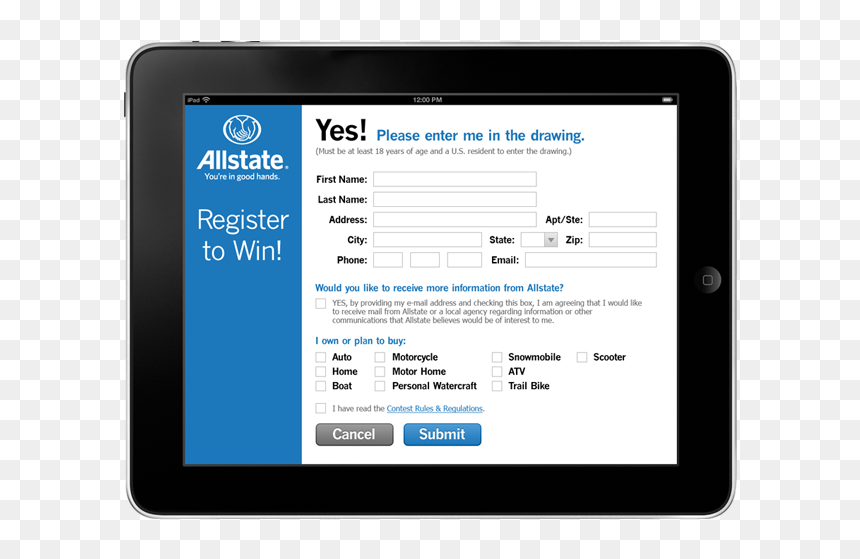 Survey Tablet App, HD Png Download - allstate png