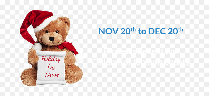 Cute Christmas Teddy Bear, HD Png Download - toy drive png