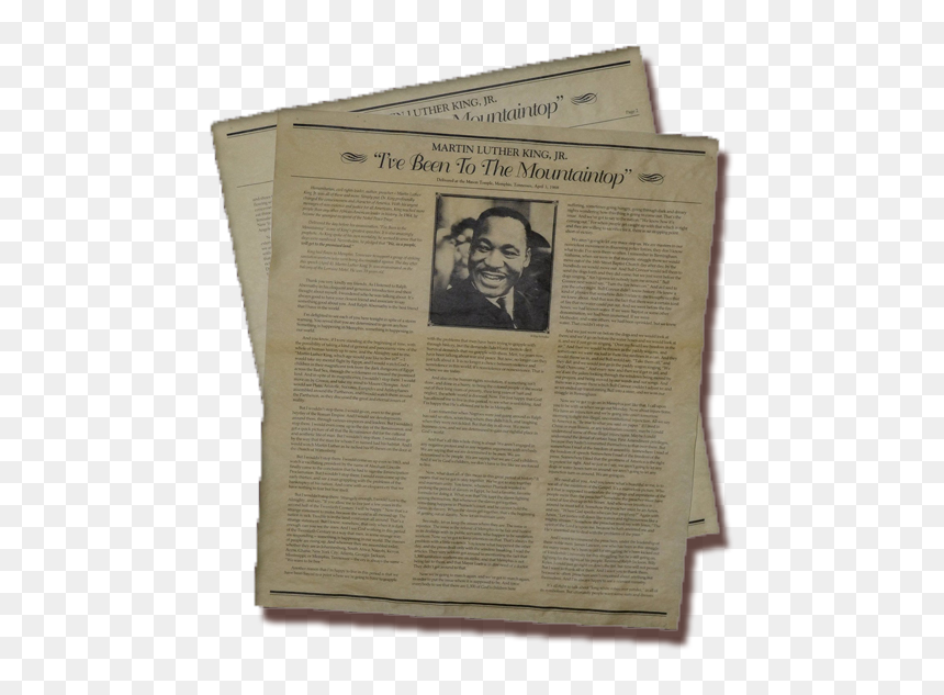 Martin Luther King, Jr - Newspaper, HD Png Download - martin luther png