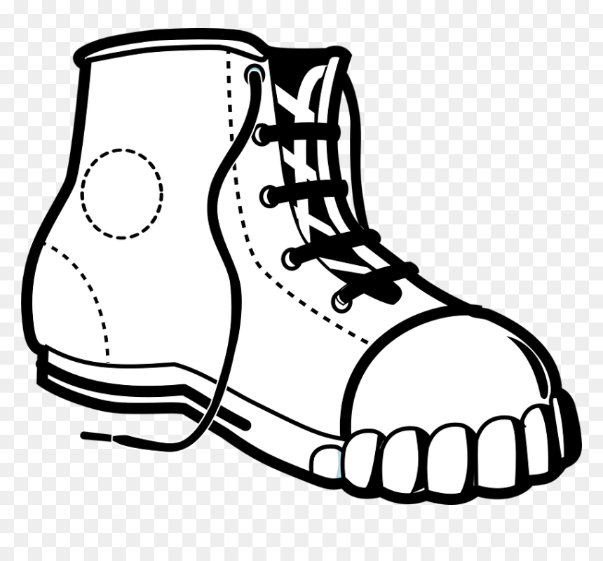 Shoe Black And White Clip Art, HD Png Download - chucks png
