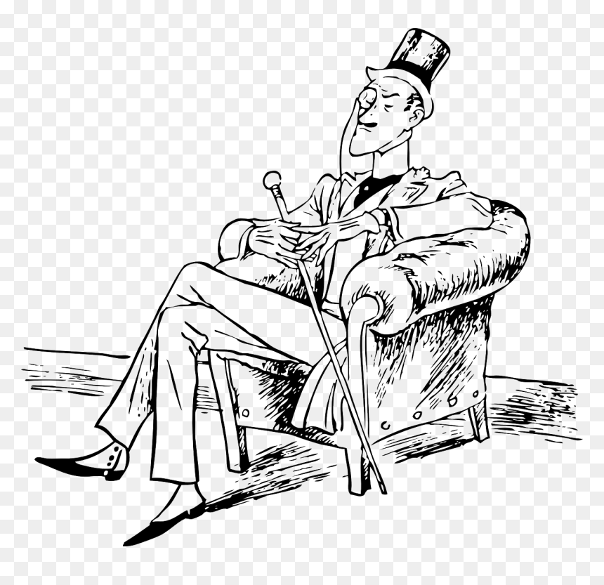 Dapper Dan Cartoon, HD Png Download - rich man png
