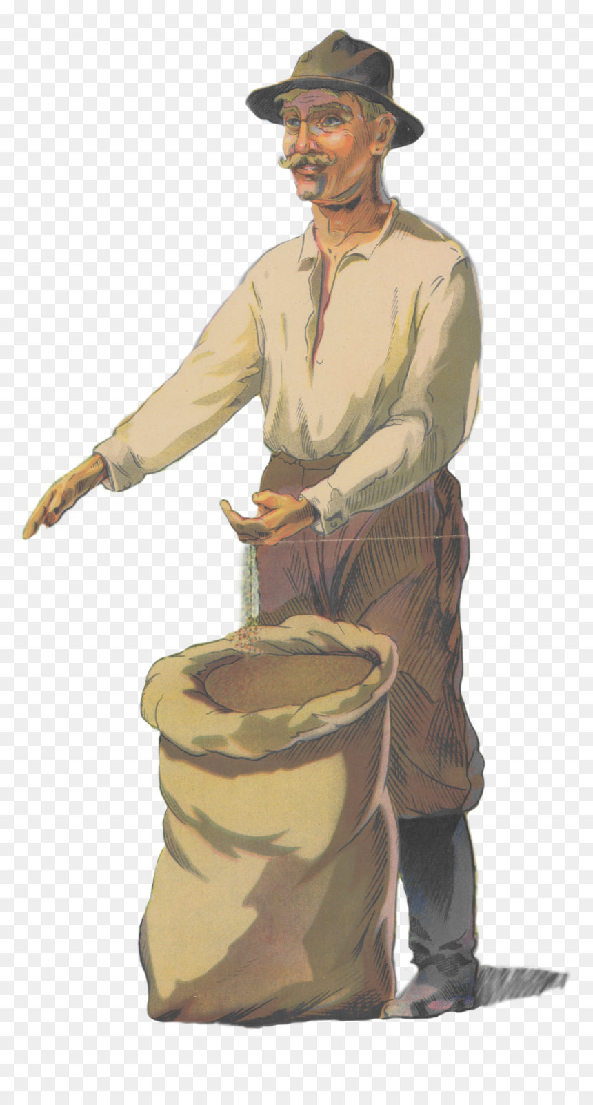#farmer #peasant #agriculture #countryside #man #retro - Sitting, HD Png Download - peasant png