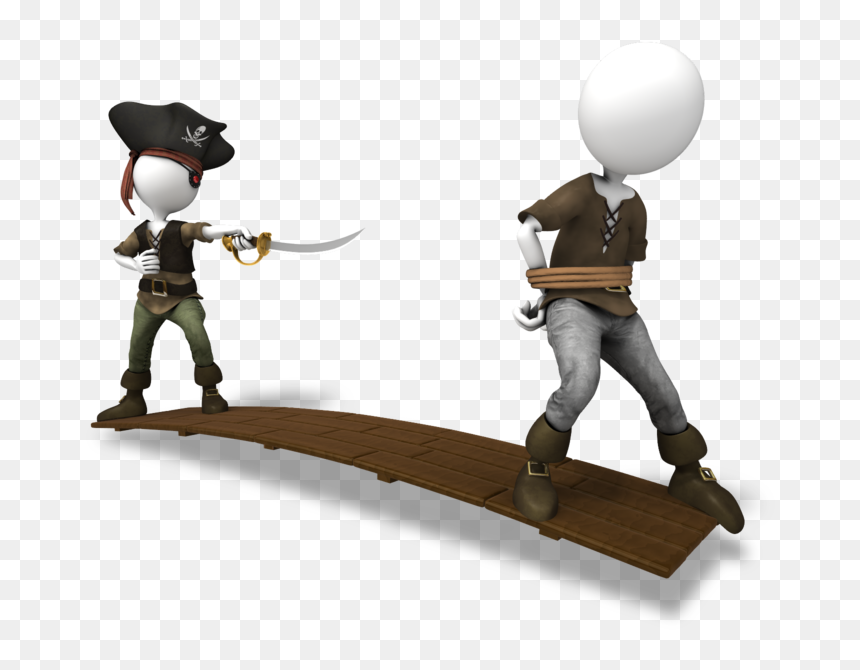 Wood Clipart Walk The Plank - Walk The Plank Cartoon, HD Png Download - wood planks png