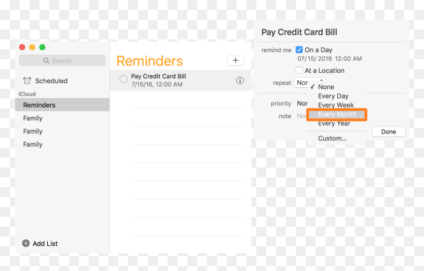 Repeat Reminder Every Month - Mac Reminder Every 1 Hours, HD Png Download - repeat icon png