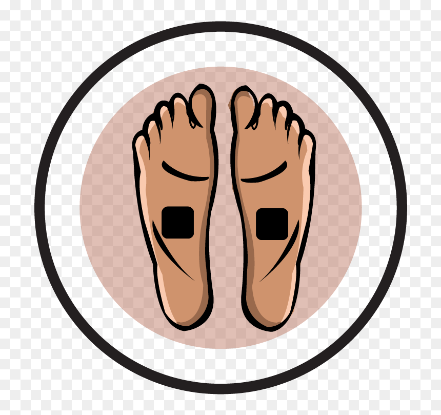 Electrode Pad Placement By Condition Muscle Group - Toe, HD Png Download - nerve png