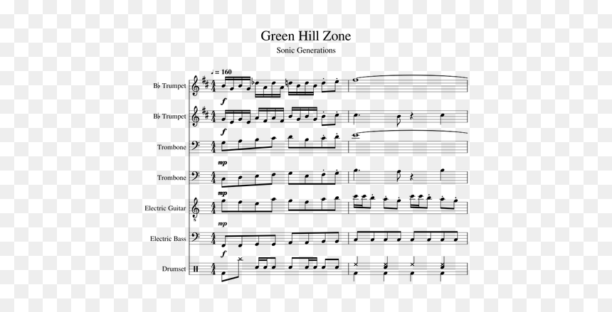 Sheet Music, HD Png Download - green hill zone png
