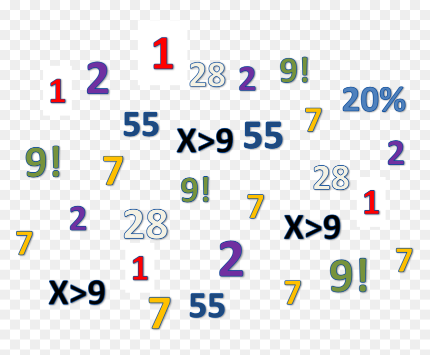Numeros De Matematica Png, Transparent Png - matematicas png
