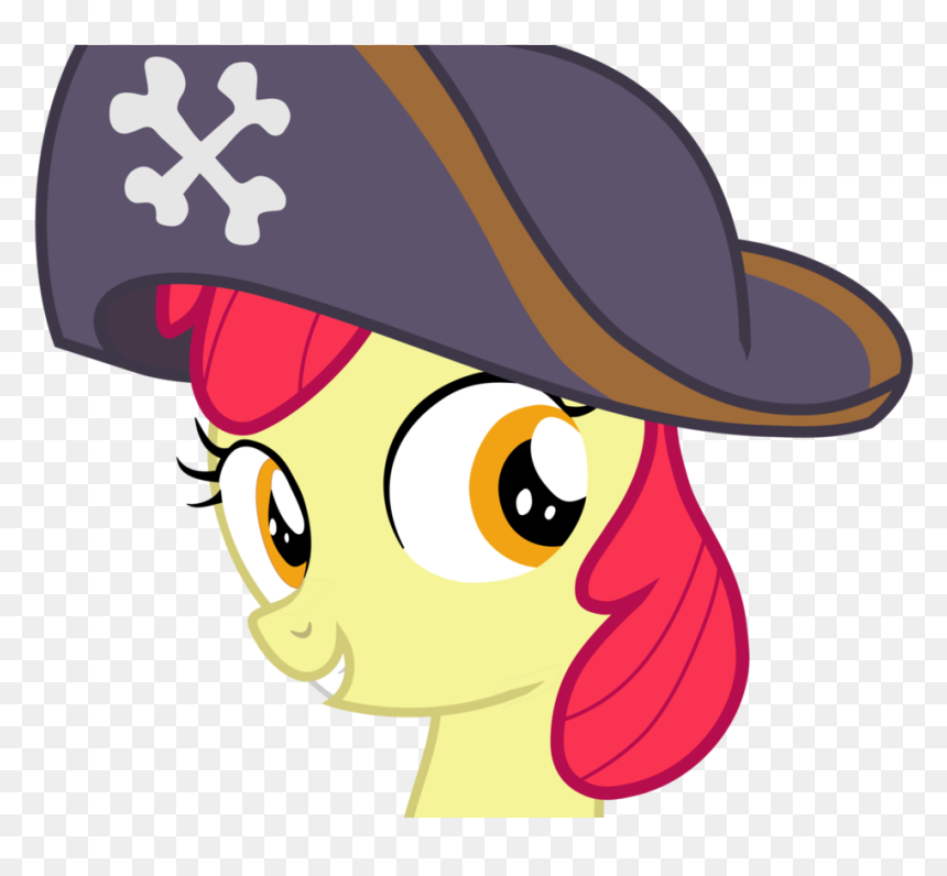 Apple Bloom W Pirate Hat By Frownfactory - My Little Pony Apple Bloom Pirate, HD Png Download - pirate bandana png
