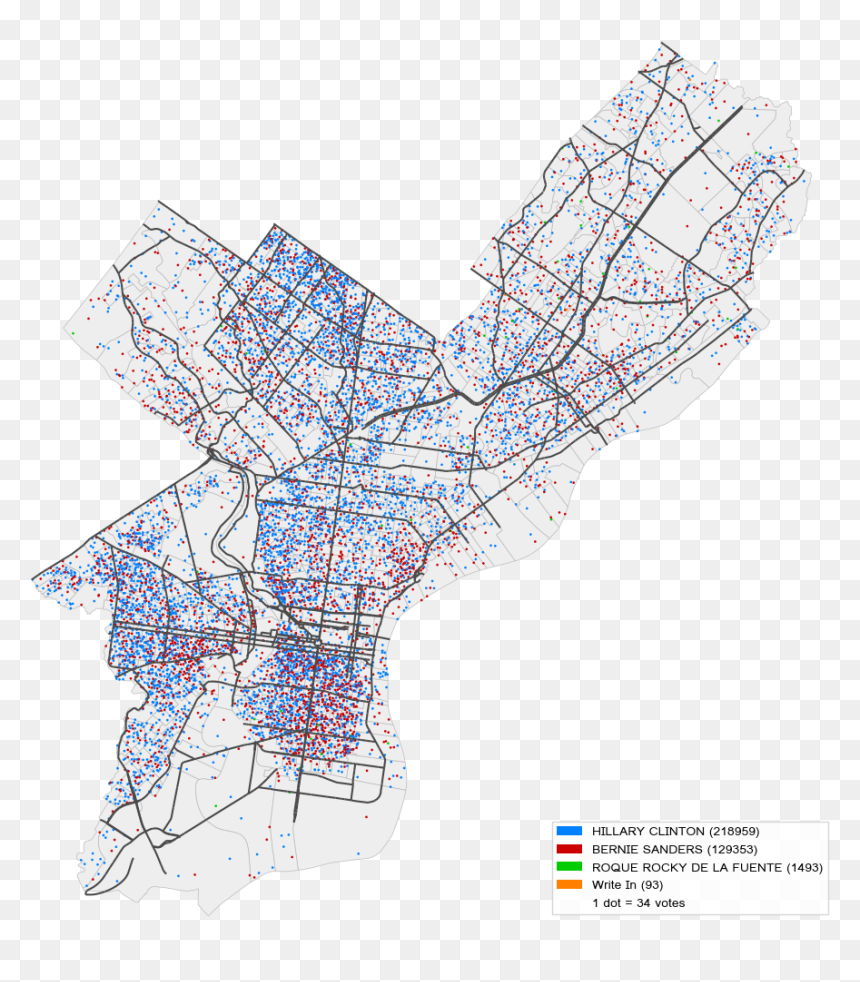 Map, HD Png Download - bernie 2016 png