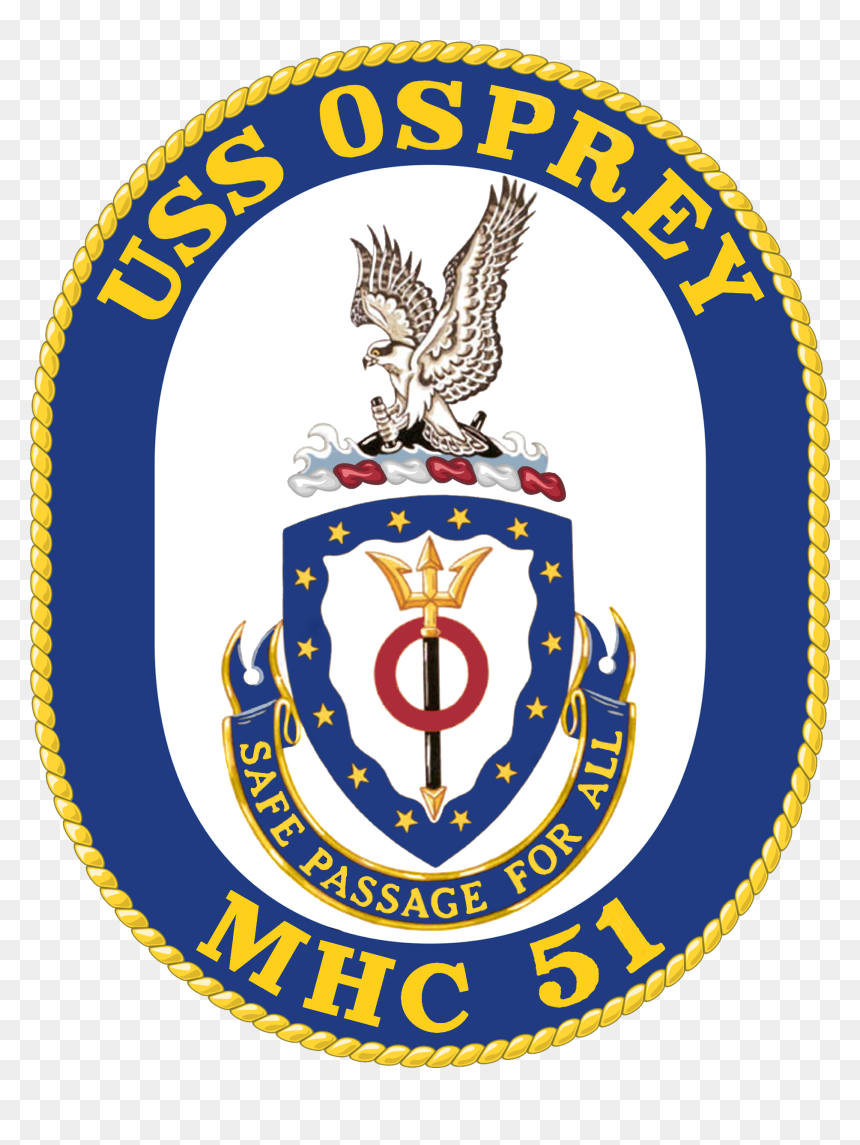 Uss Osprey Mh-c51 Crest - Uss Chief Crest, HD Png Download - osprey png
