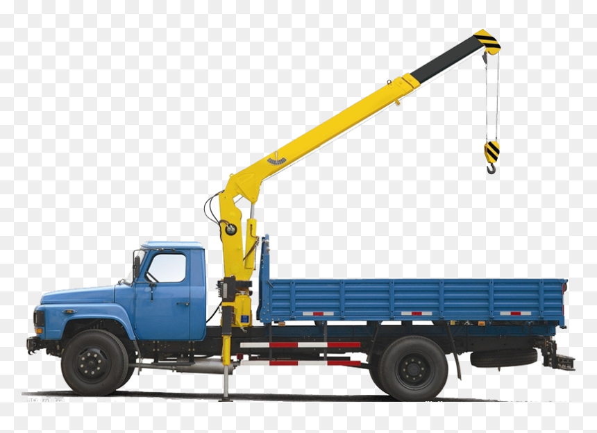 Pickup Truck Mobile Crane Knuckleboom Crane - Telescopic Boom Truck Mounted Crane, HD Png Download - construction crane png