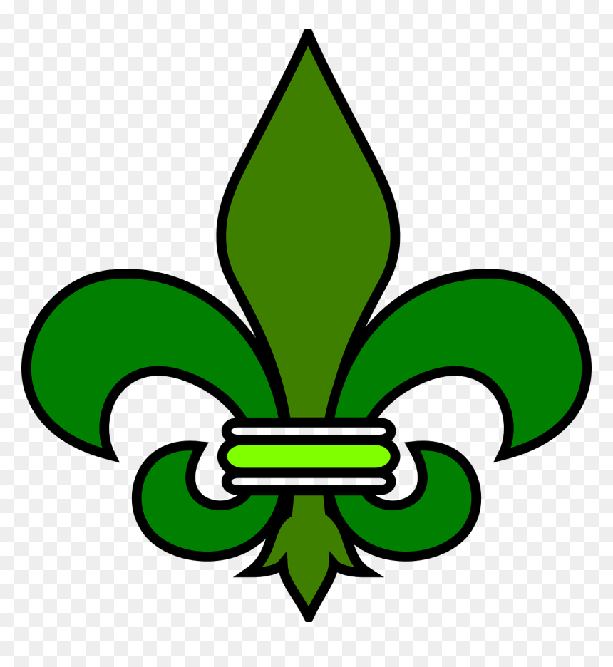 Purple And Gold Fleur De Lis, HD Png Download - fleur png
