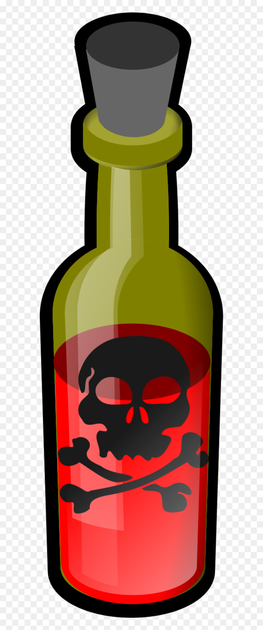 Collection Related Black Simple - Poison Clipart Png, Transparent Png - wine bottle icon png