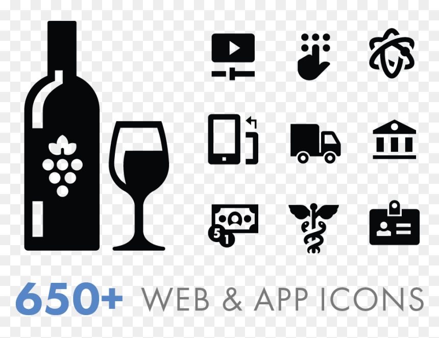 Vino Icon, HD Png Download - wine bottle icon png